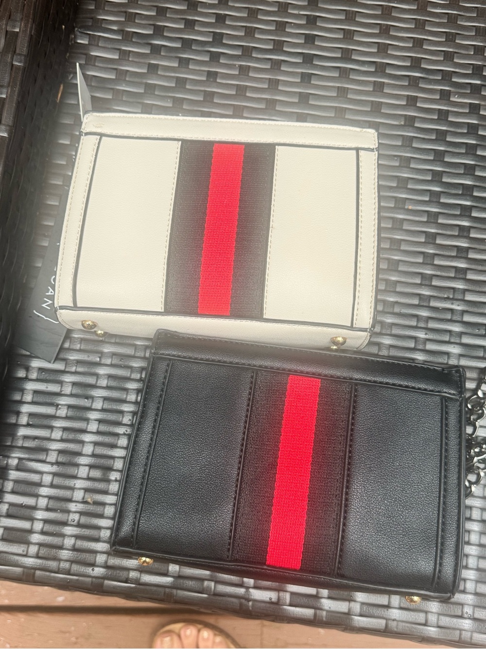 2‑Piece Isabelle Mini Bag Set – creamy White & Black – NWT/NWOT
